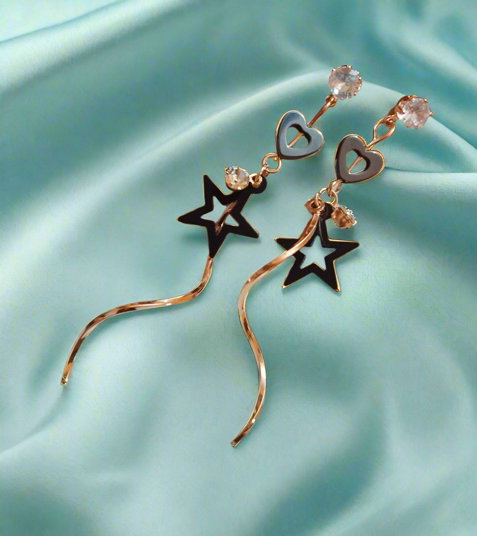 Trendy light weight shiny earring with korean western stylish danglers-f-BELK007f-4-PunnagaiDJ