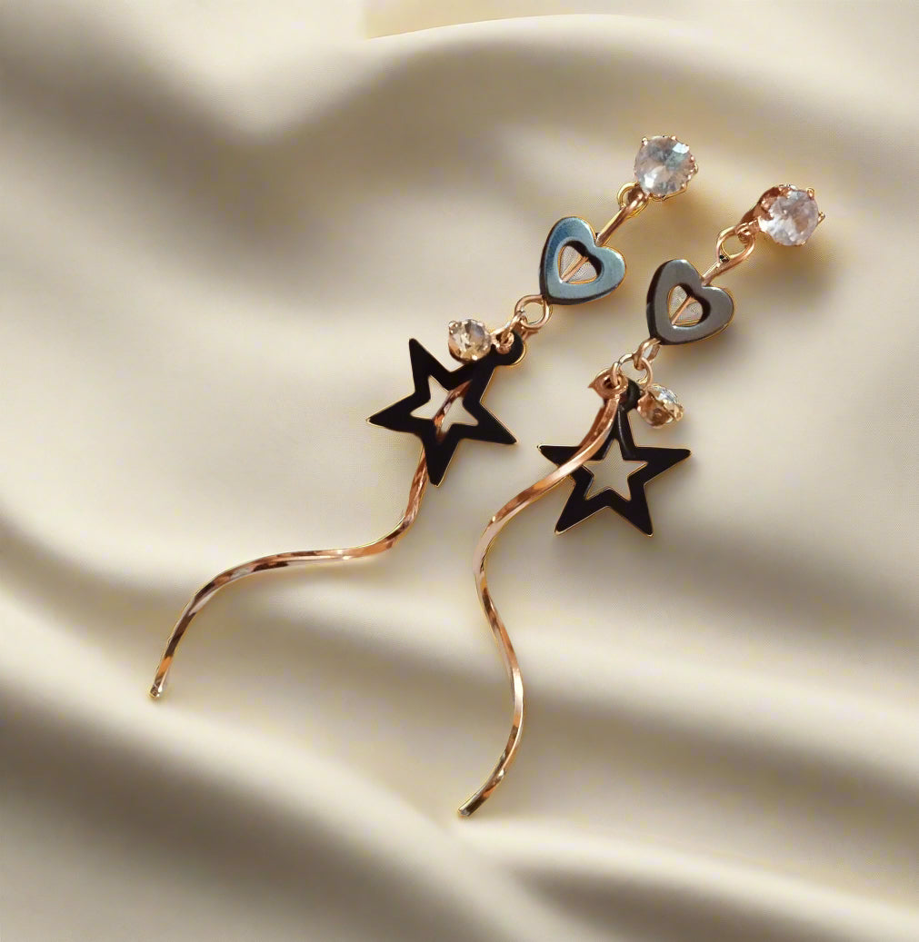 Trendy light weight shiny earring with korean western stylish danglers-f-BELK007f-4a-PunnagaiDJ