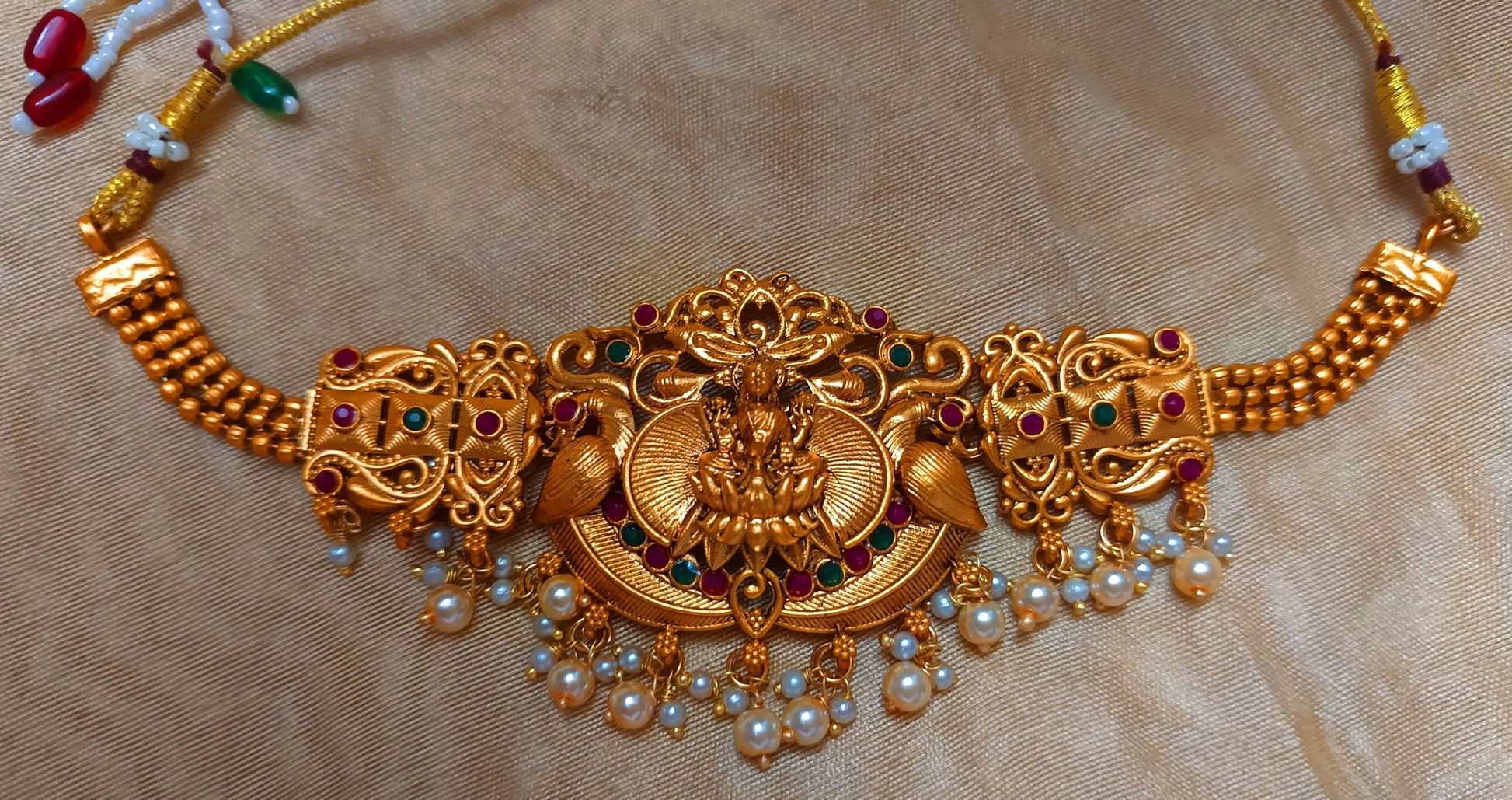 Mesmerizing antique Choker lakshmi _6peacock