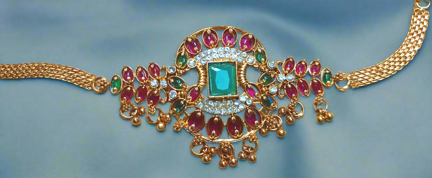 Stunning Antique Choker Emerald stone set-PunnagaiDJ