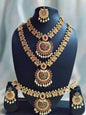 Stunning Antique Round Kundan Necklace with Maati and Waist band