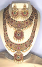 Stunning Antique Peacock round red beads Haram Set