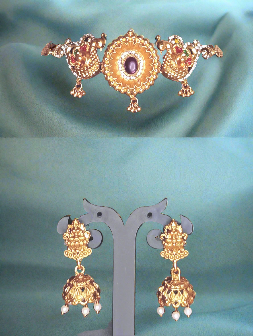 Enchanting Antique Choker sunflower peacock