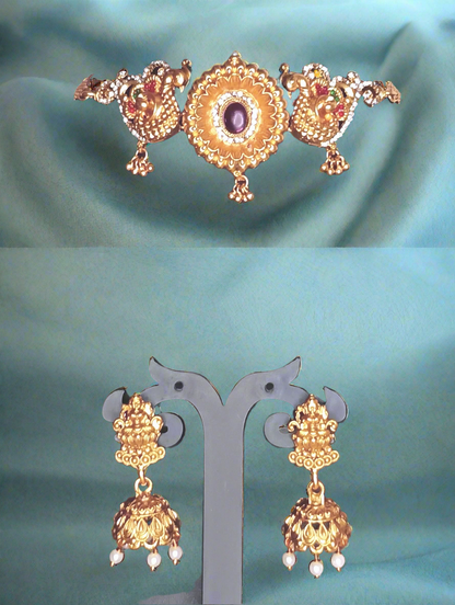 Enchanting Antique Choker sunflower peacock