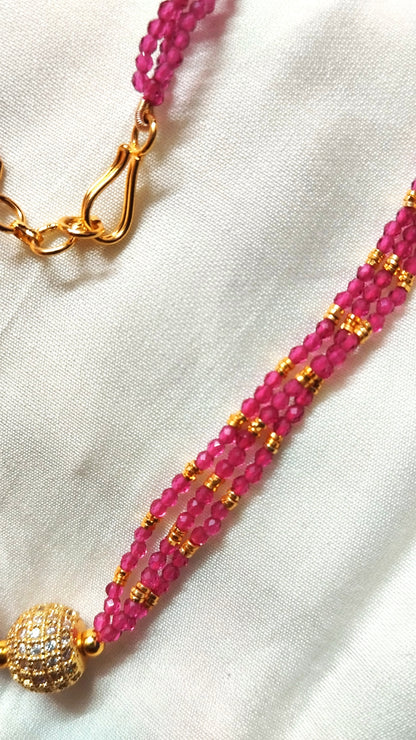 Different colors Crytal Chain with white stoned gold plated drop