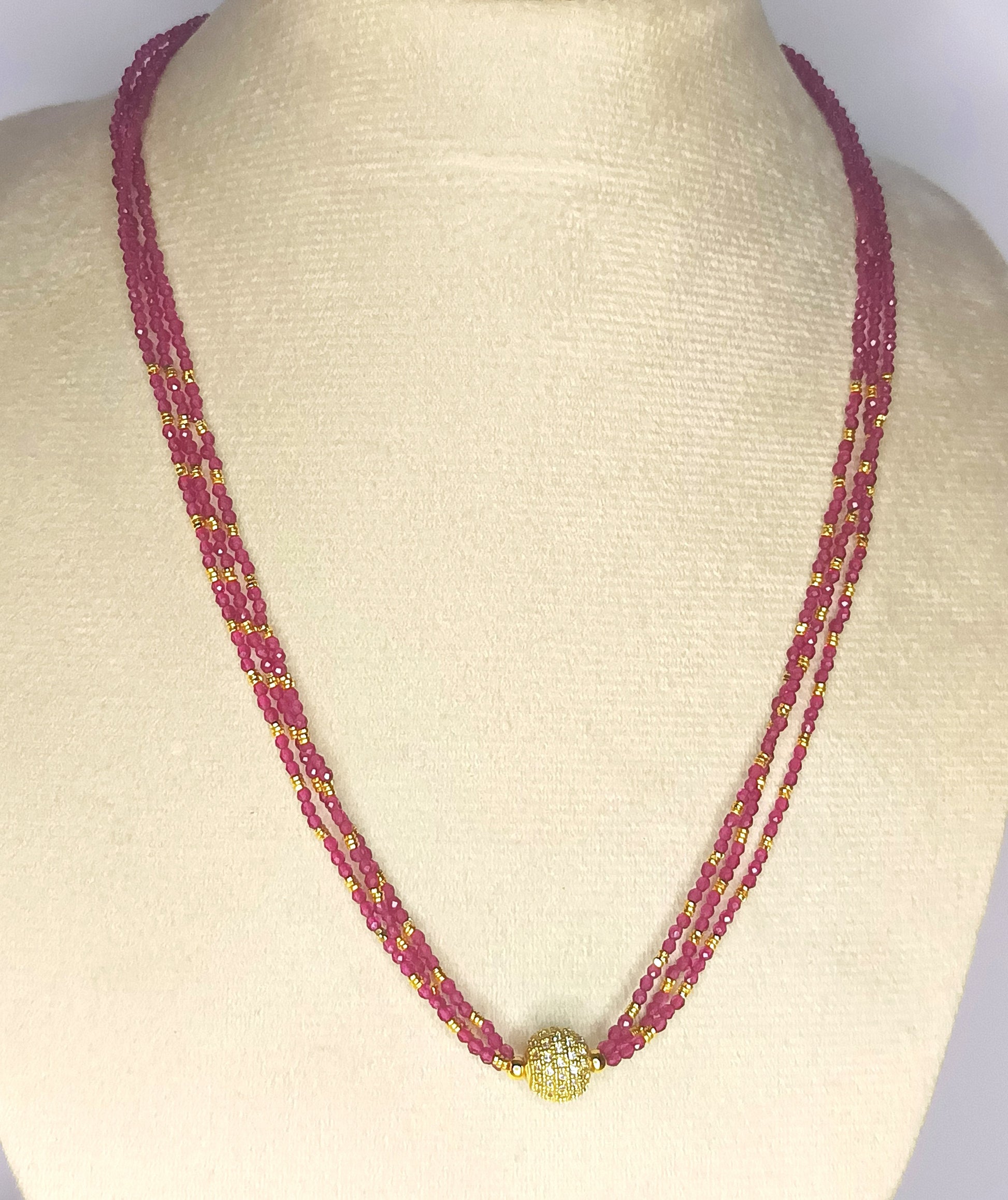 Different colors Crytal Chain with white stoned gold plated drop