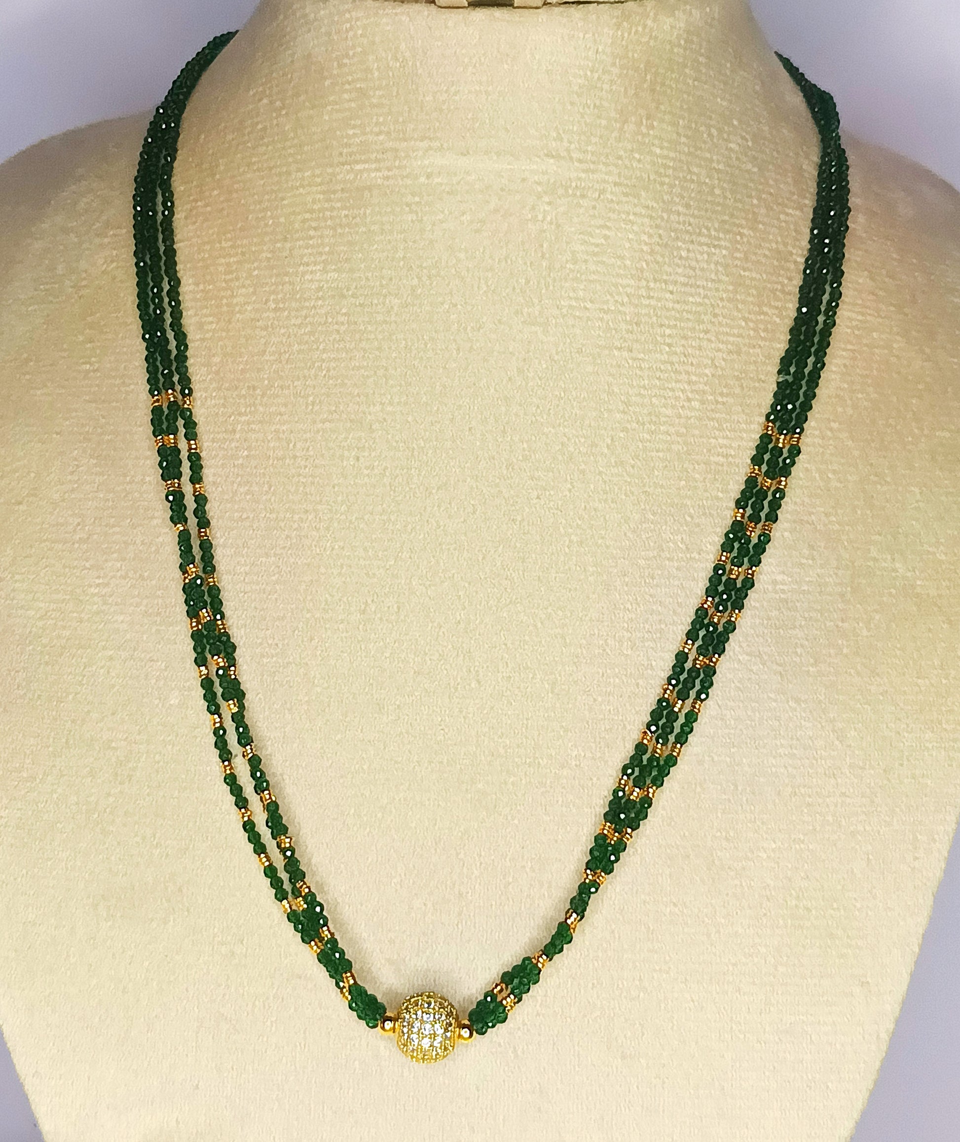 Different colors Crytal Chain with white stoned gold plated drop