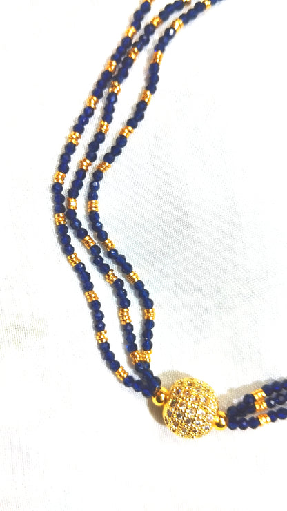 Different colors Crytal Chain with white stoned gold plated drop