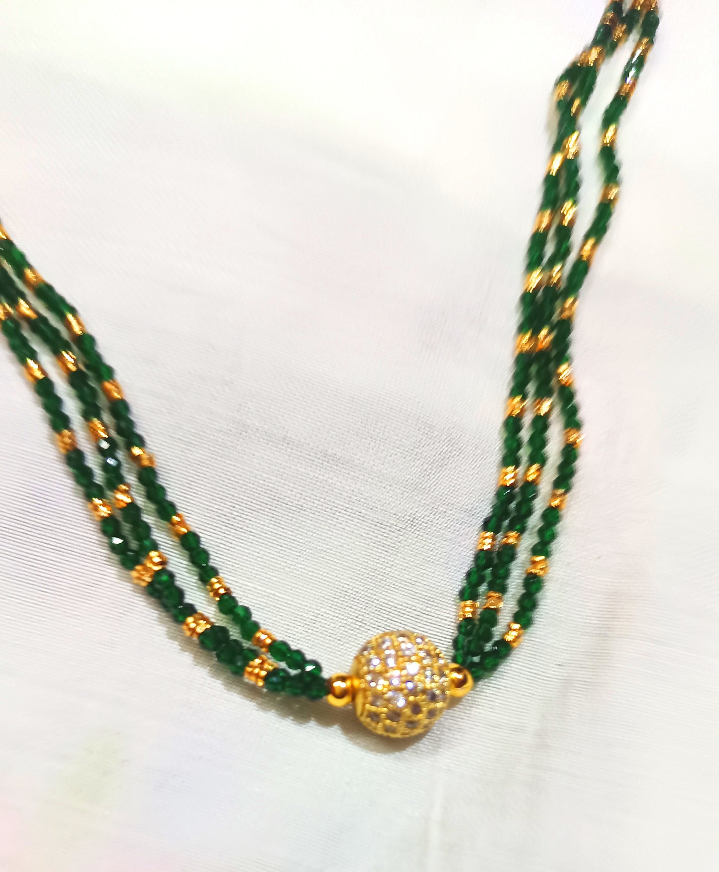 Different colors Crytal Chain with white stoned gold plated drop