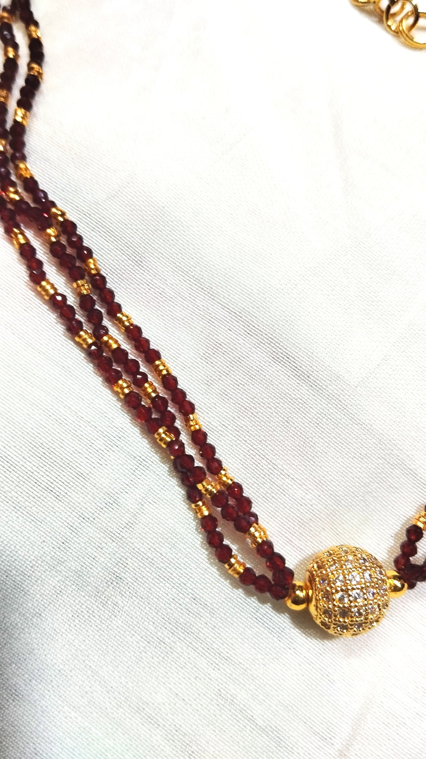 Different colors Crytal Chain with white stoned gold plated drop