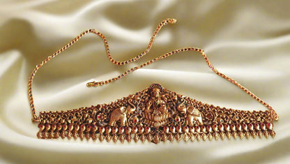 Stunning Antique Lakshmi Elephant beads waist belt