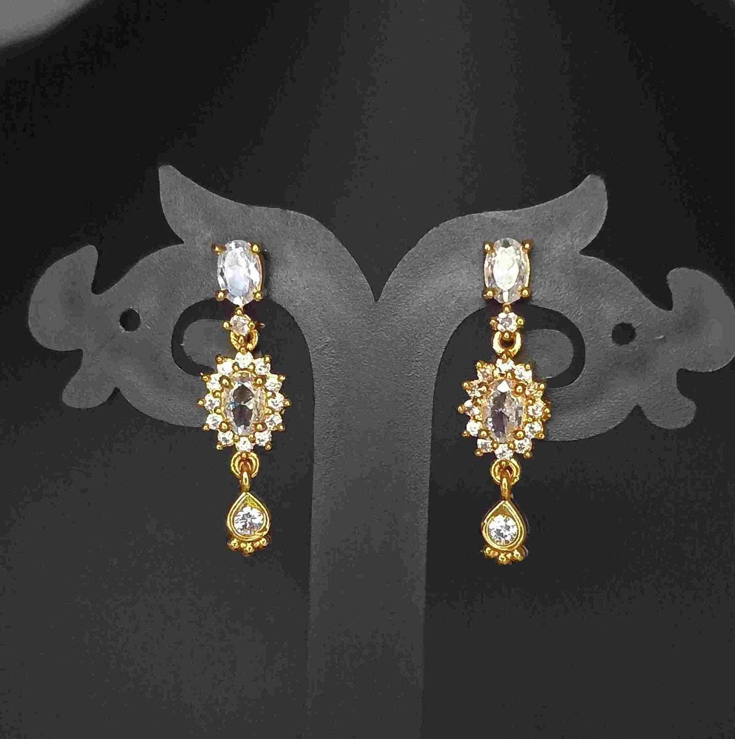 Stunning Hanging 2drops earring