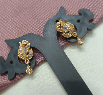Peacock stud earrings