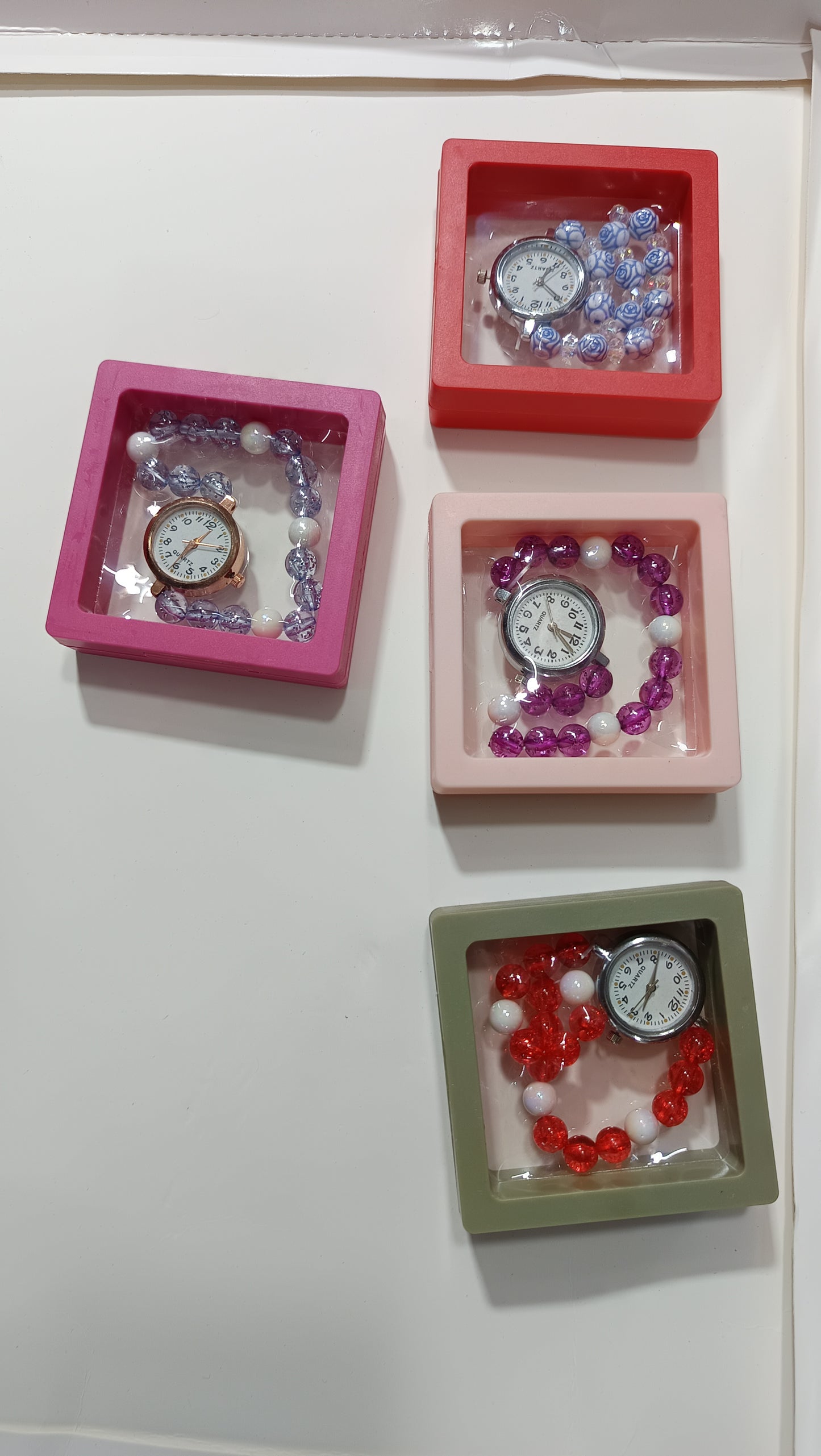 Cute shining Beads Watch Bracelet