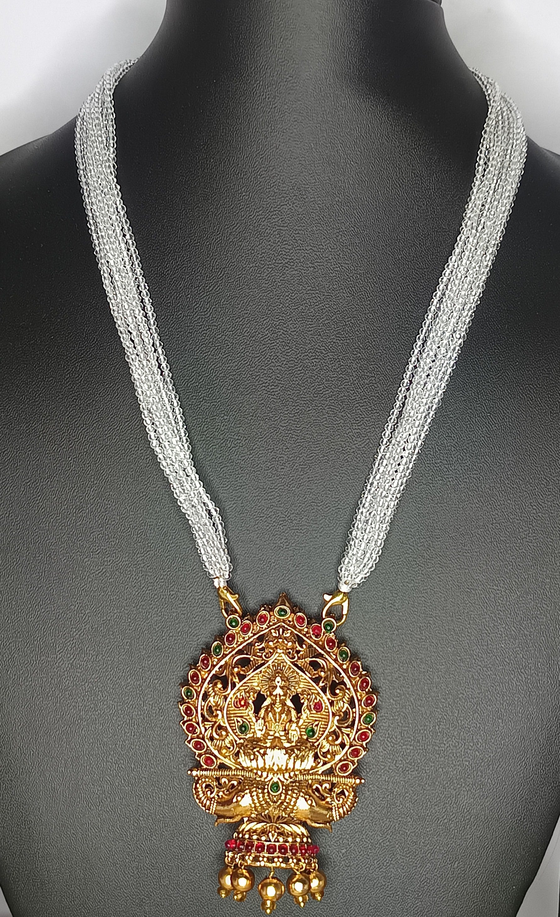Transparent Crystal bead pendent Chain