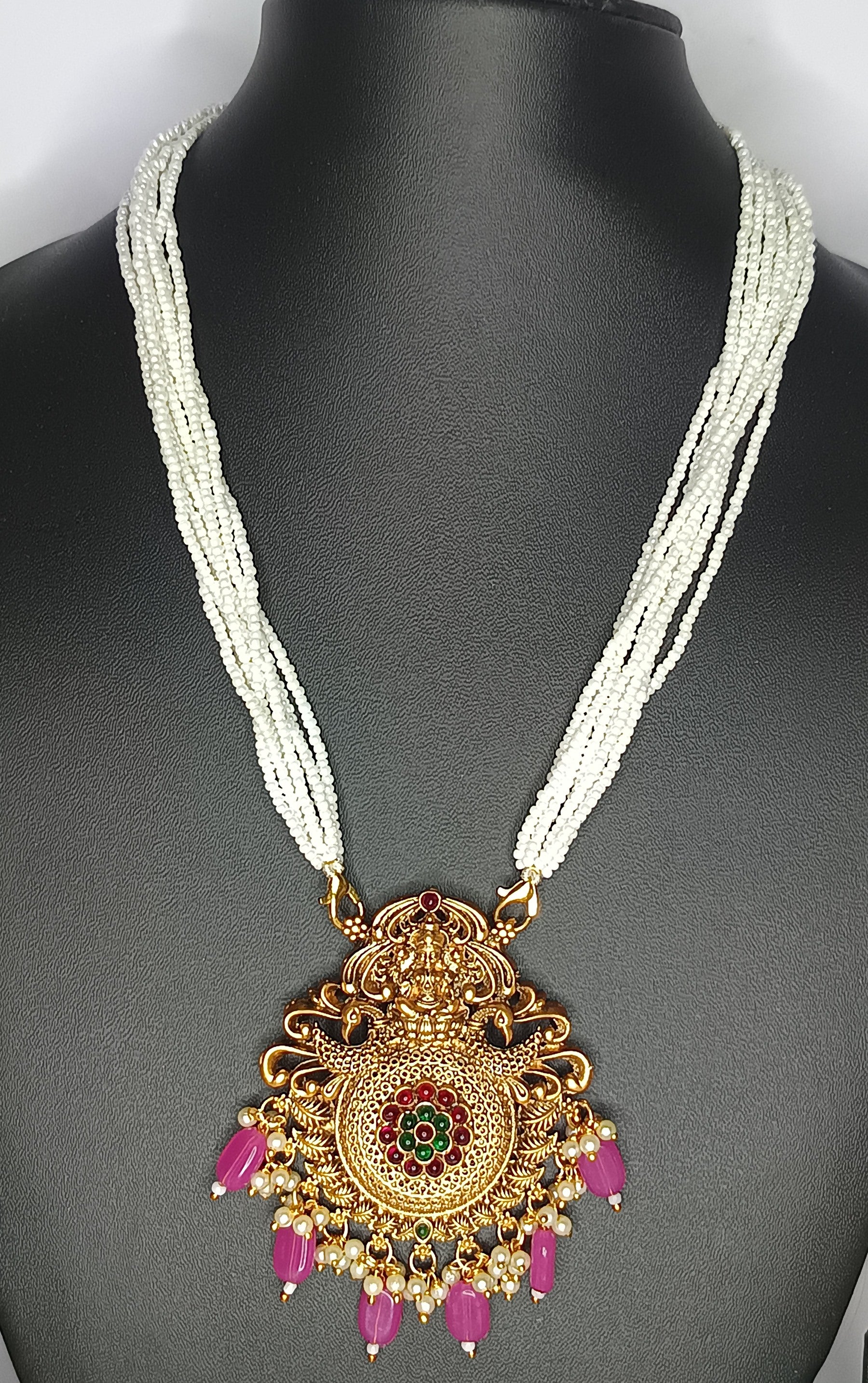 White Bead Chain with pendent