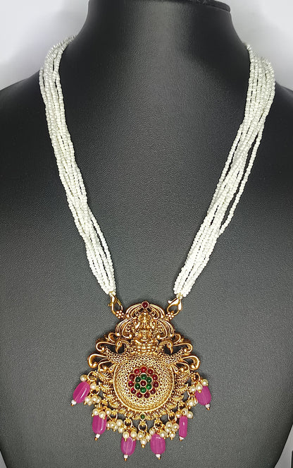 White Bead Chain with pendent