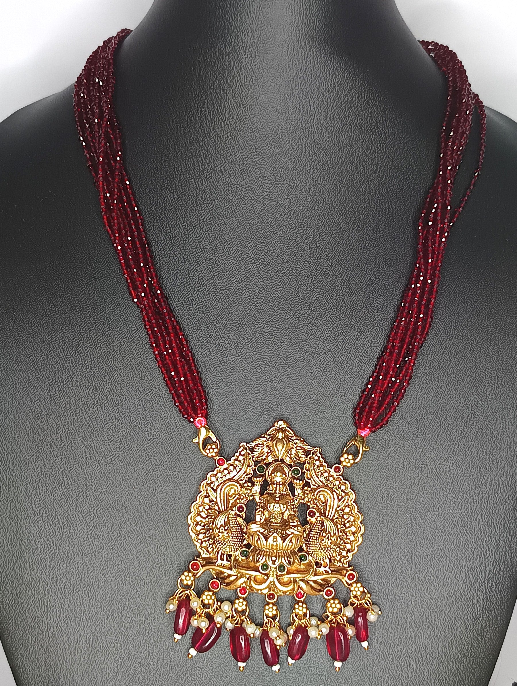 Red Crystal bead pendent Chain