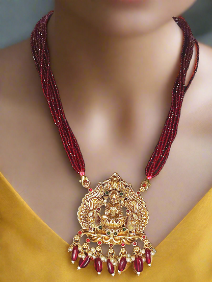 Red Crystal bead pendent Chain