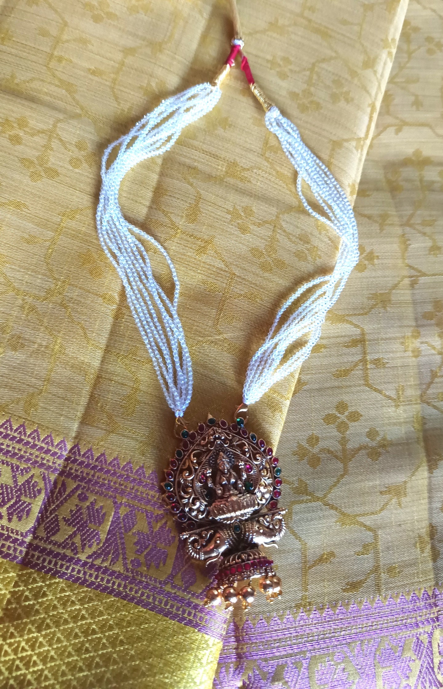 Transparent Crystal bead pendent Chain