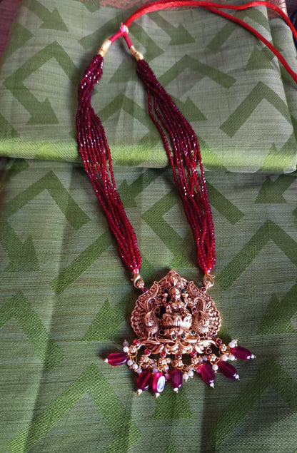 Red Crystal bead pendent Chain