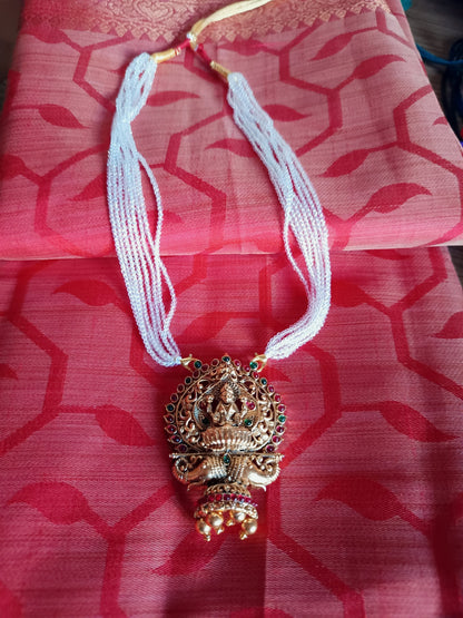 Transparent Crystal bead pendent Chain