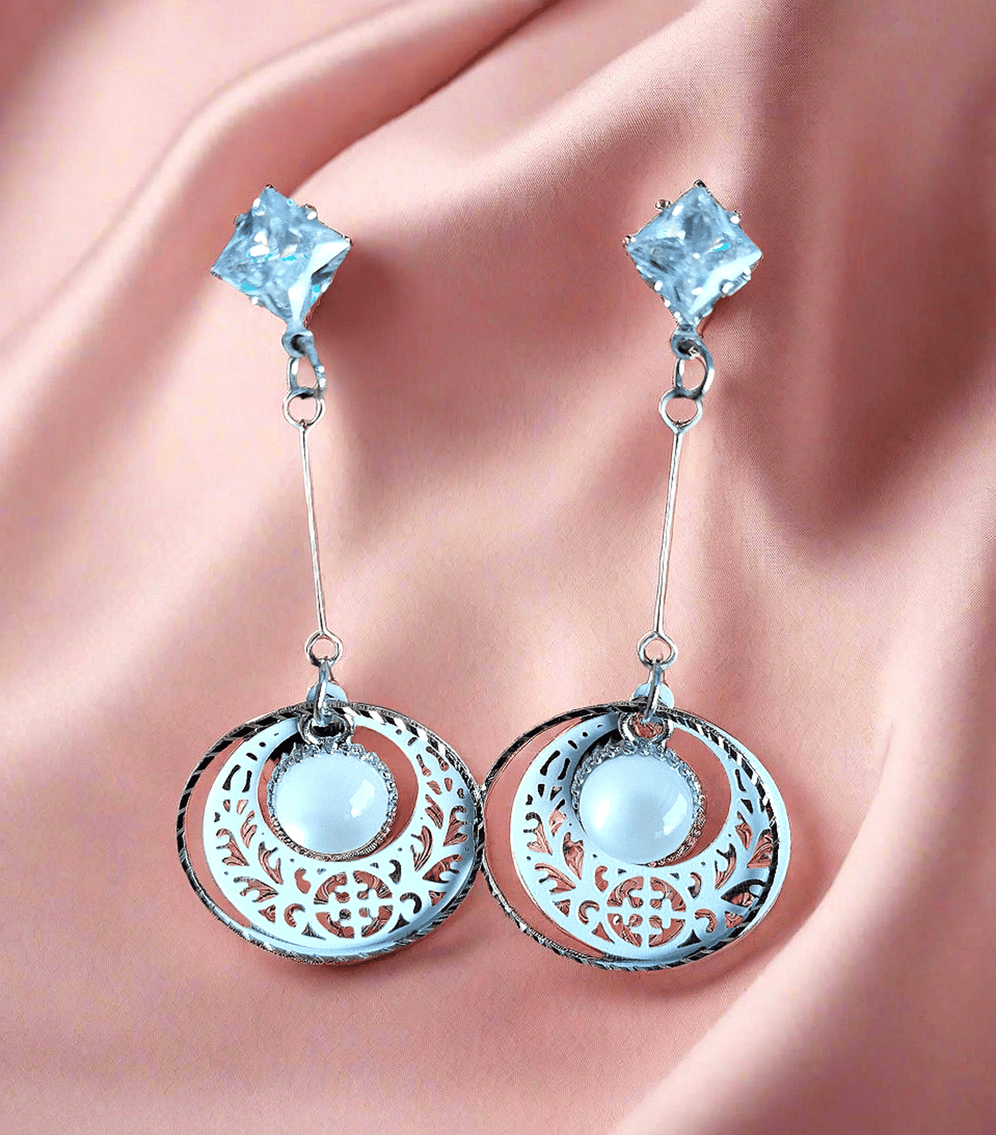 trendy earrings women girls korean western stylish fancy light weight shiny cubic zirconia diamond pearl alloy drops danglers hoop earring Korean fashion earrings and dangler
K-style jewelry
Minimalist trendy statement earrings
Chic jewelry
Elegant drop earrings
Pearl dangler earrings
Geometric Delicate earrings
Crystal drop earrings
Trendy Korean earrings
Aesthetic earrings
Cute Korean earrings
Y2K earrings
K-pop inspired earrings
Modern chic jewelry
Luxury fashion earrings
Office wear earrings
Minimalist 