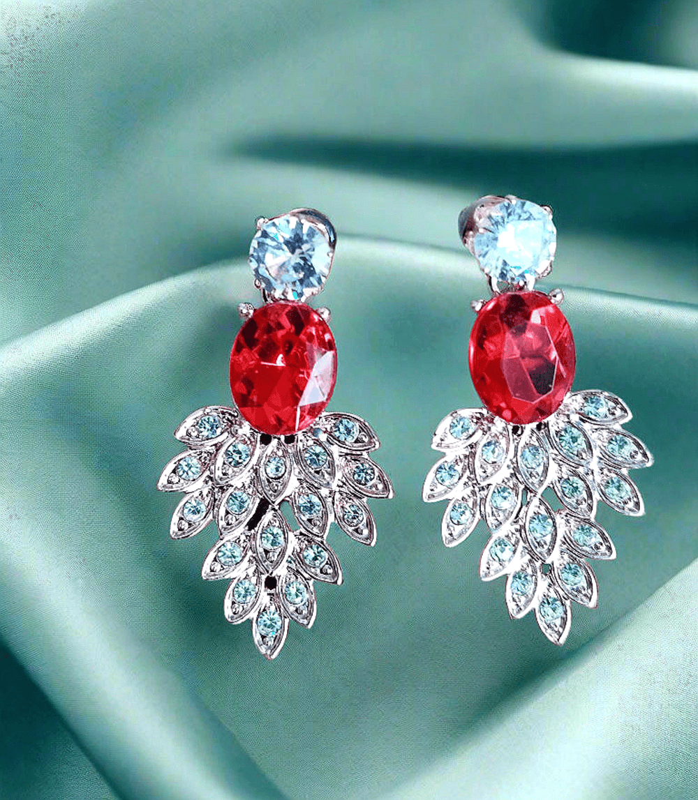 Trendy multicolor cute rose gold  earrings will make a perfect gift for your girlfriend, daughter, sister..! enough for party, office wear .korean shiny earring with western stylish danglers