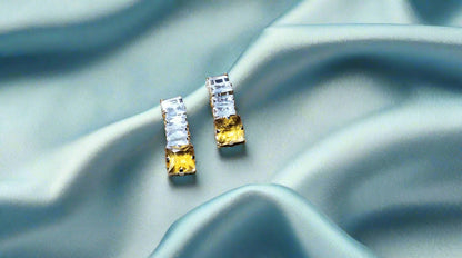 Gleaming Rhodium plated Necklace set -Multicolor