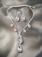 Alluring  Rhodium plated American diamond Necklace set