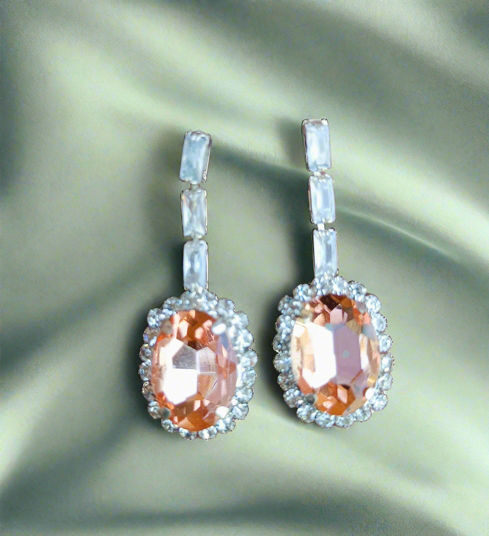 Alluring  Rhodium plated American diamond Necklace set