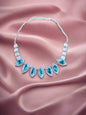 Enchanting Rhodium plated American diamond Necklace set
