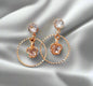 Trendy light weight shiny earring with korean western stylish danglers-a
