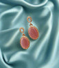 Dainty peach rosegold Stud Statement Earrings,  Teardrop Earrings, peach Earrings, Wedding Jewelry, Bridesmaid Gift BELK007f-PunnagaiDJ